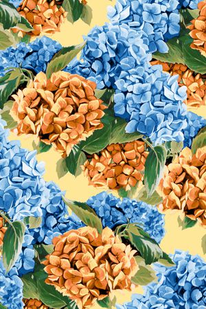 绣球花印花华亿平台图片