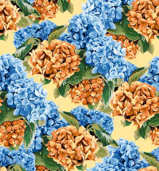 绣球花印花华亿平台图片