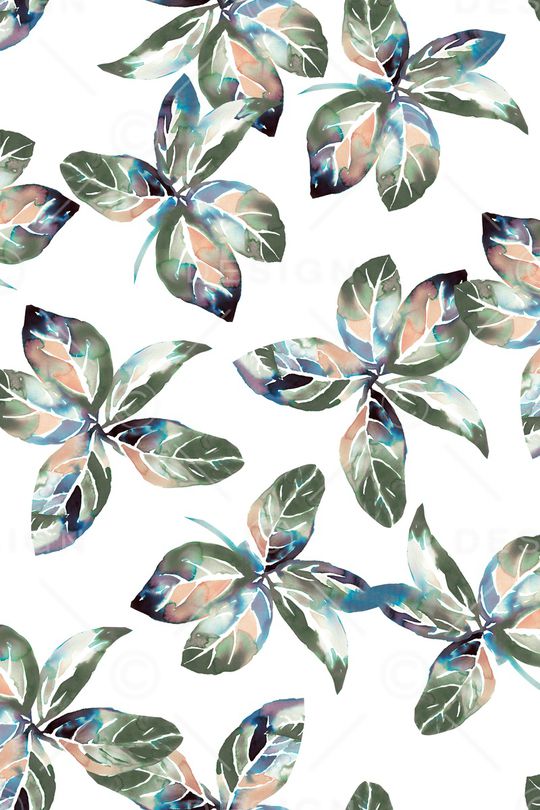 绿植树叶印花华亿平台图片