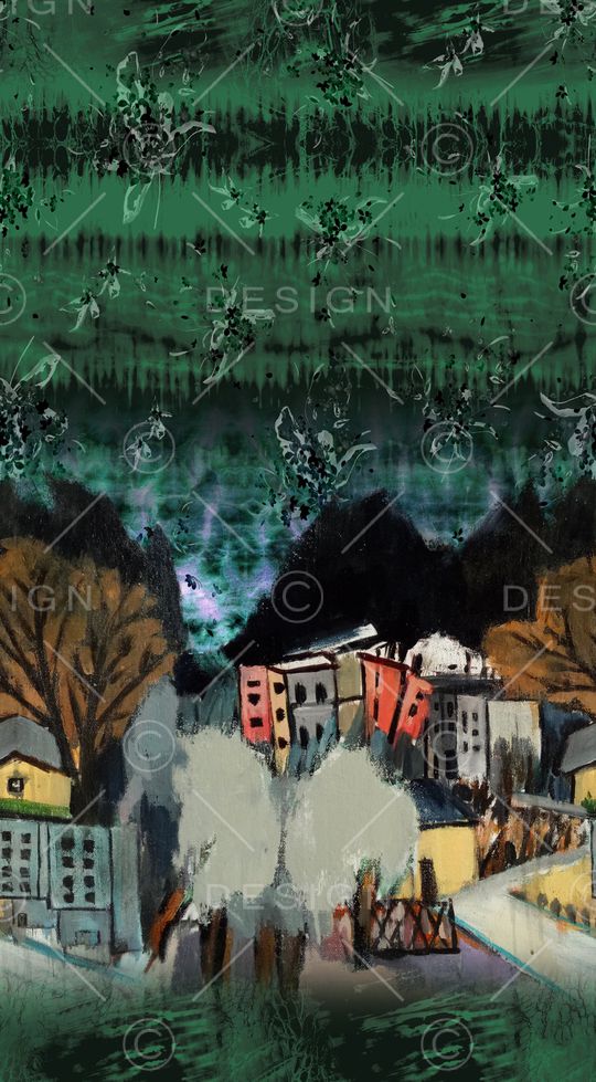 风景定位印花华亿平台图片