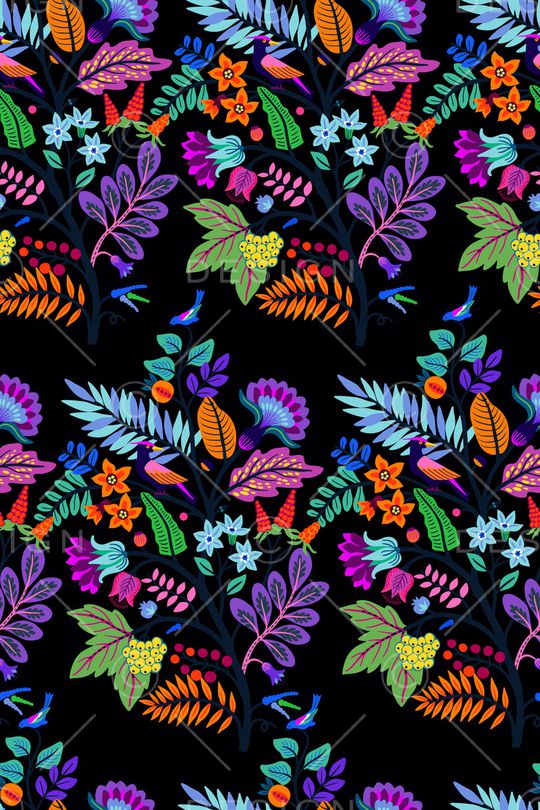 绿植树叶印花华亿平台图片