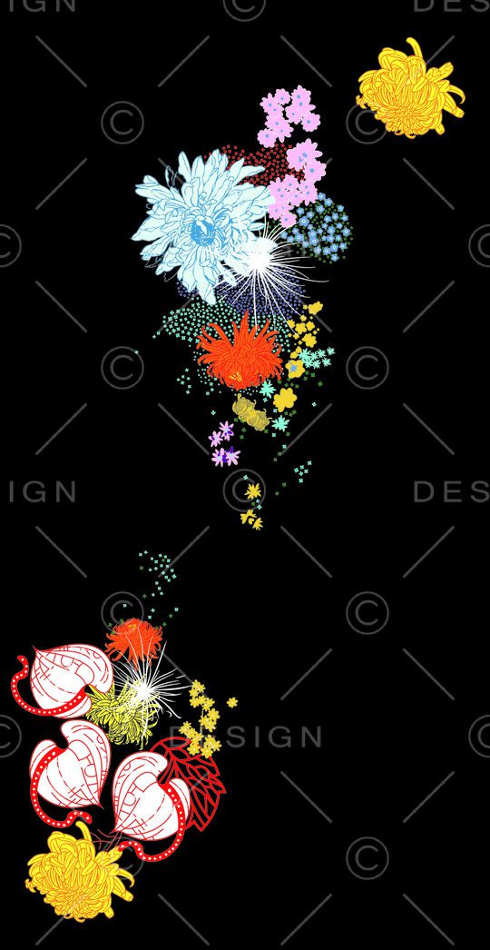 菊花印花华亿平台图片