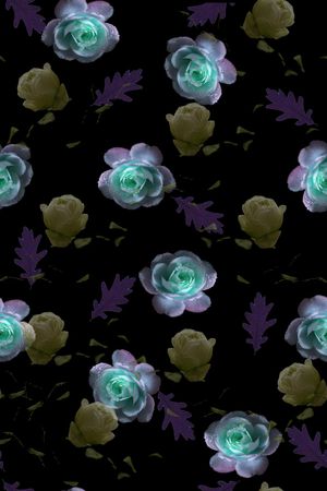 玫瑰花印花华亿平台图片