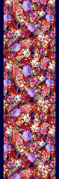 几何花卉印花华亿平台图片