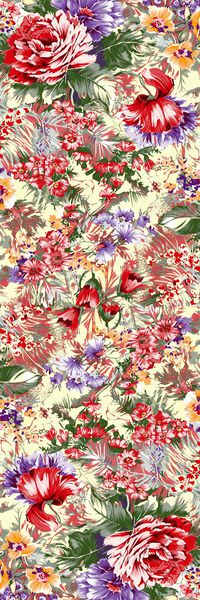 花卉蝴蝶印花华亿平台图片