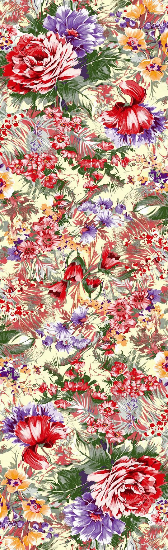 花卉蝴蝶印花华亿平台图片