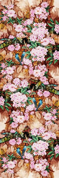 花鸟印花华亿平台图片