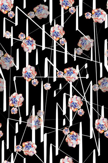 线条印花华亿平台图片