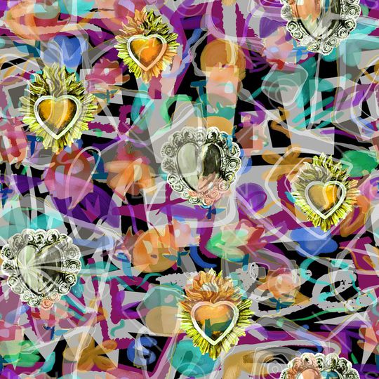 抽象印花华亿平台图片