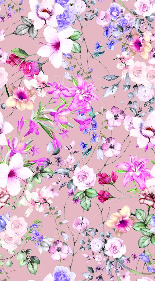 满版散花印花华亿平台图片