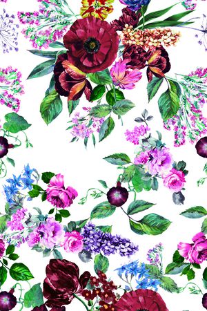 满版散花印花华亿平台图片