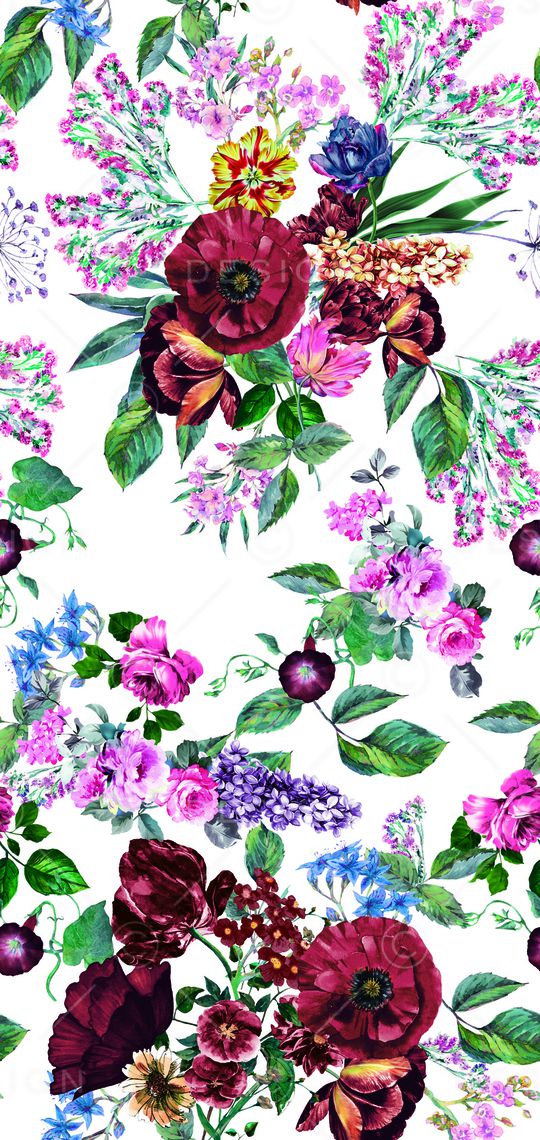 满版散花印花华亿平台图片