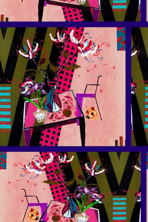 抽象印花华亿平台图片