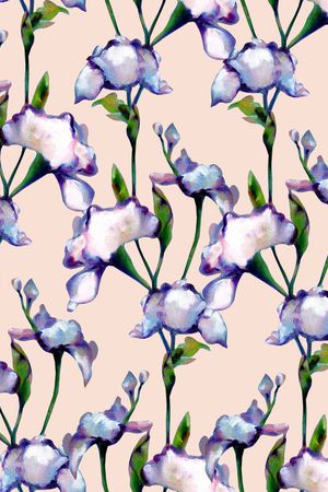 鸢尾花印花华亿平台图片