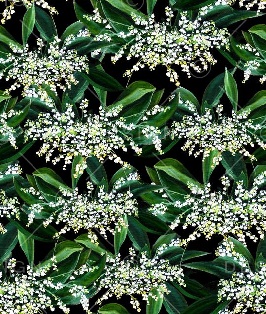 黑底花卉印花华亿平台图片