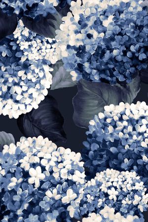 手绘大花印花华亿平台图片