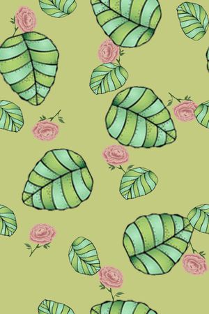 手绘玫瑰印花华亿平台图片