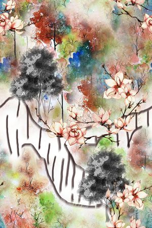 大牌风印花华亿平台图片