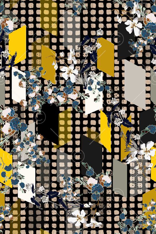 格子印花华亿平台图片