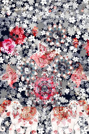 抽象印花华亿平台图片