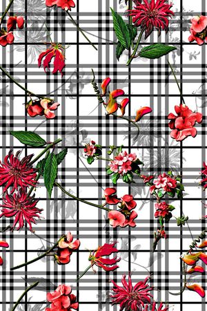 几何花卉印花华亿平台图片