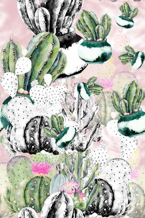 绿植树叶印花华亿平台图片