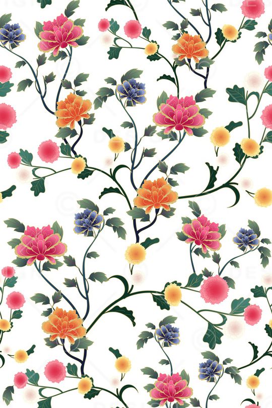 手绘玫瑰印花华亿平台图片