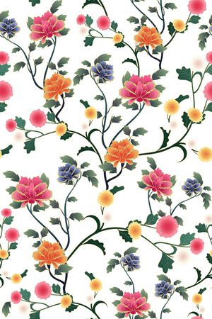 手绘玫瑰印花华亿平台图片