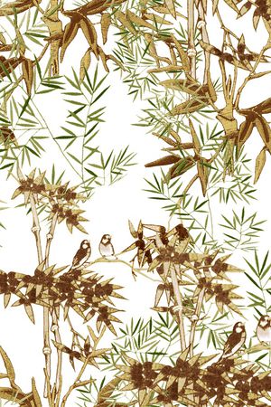 花鸟印花华亿平台图片