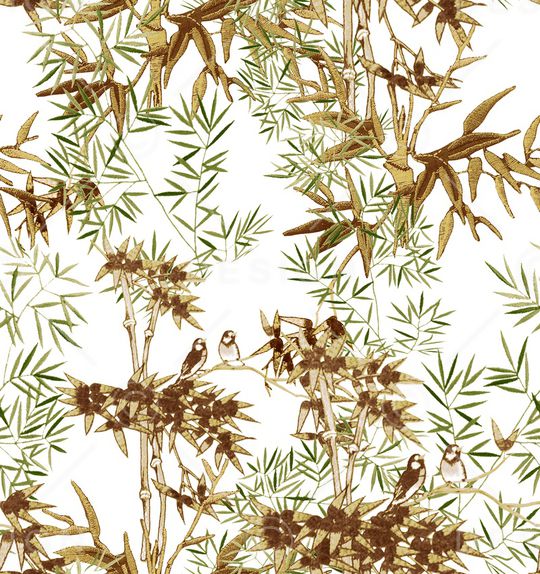 花鸟印花华亿平台图片