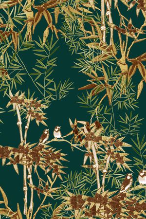 花鸟印花华亿平台图片