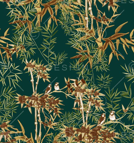 花鸟印花华亿平台图片