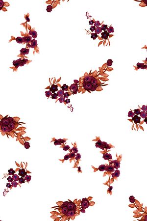 黑底花卉印花华亿平台图片