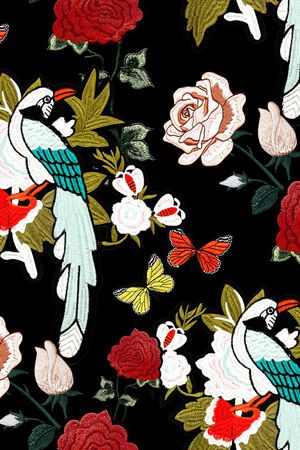 花鸟印花华亿平台图片