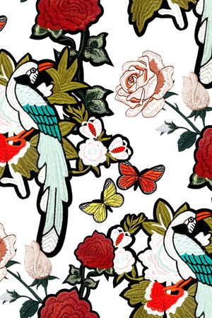 花鸟印花华亿平台图片