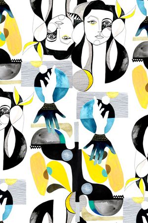 抽象印花华亿平台图片