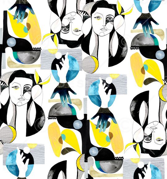 抽象印花华亿平台图片