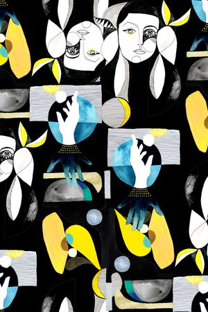 抽象印花华亿平台图片