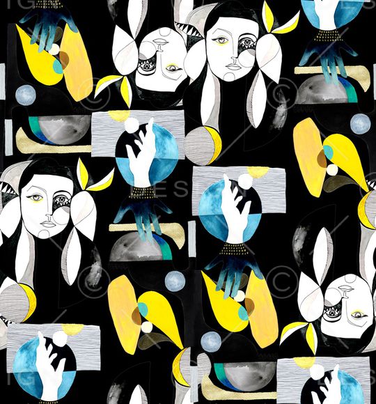 抽象印花华亿平台图片