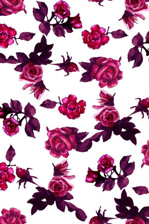 玫瑰花印花华亿平台图片