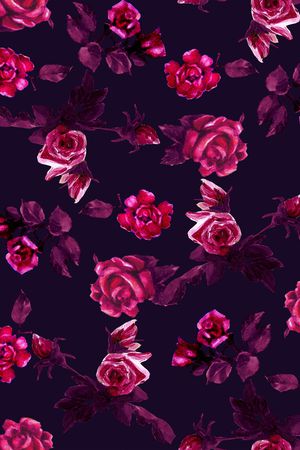 玫瑰花印花华亿平台图片