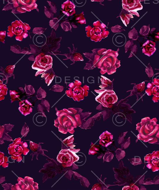 玫瑰花印花华亿平台图片