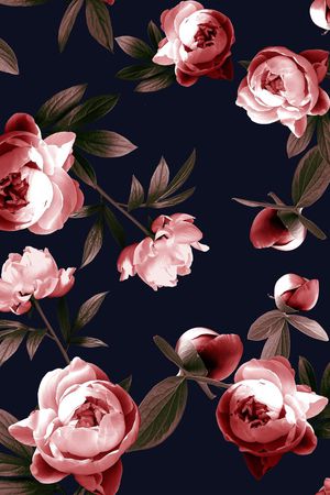 牡丹印花华亿平台图片