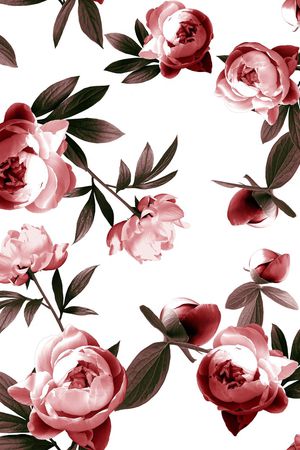 牡丹印花华亿平台图片