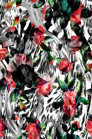 春夏华亿平台印花华亿平台图片