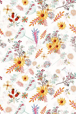 清爽底花卉印花华亿平台图片