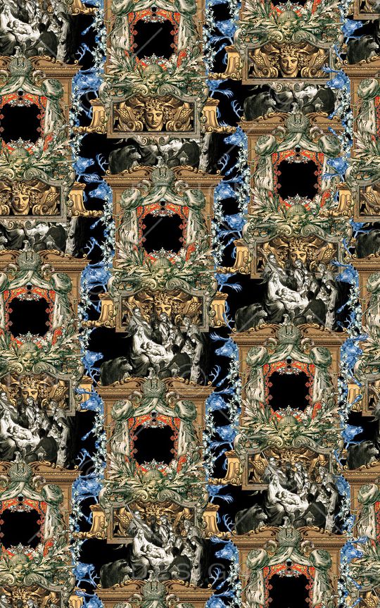 复古印花华亿平台图片