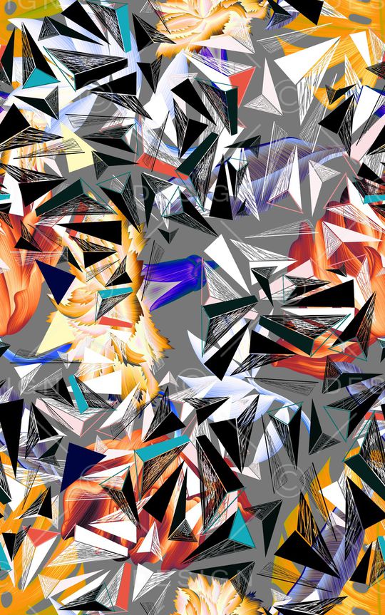 抽象印花华亿平台图片