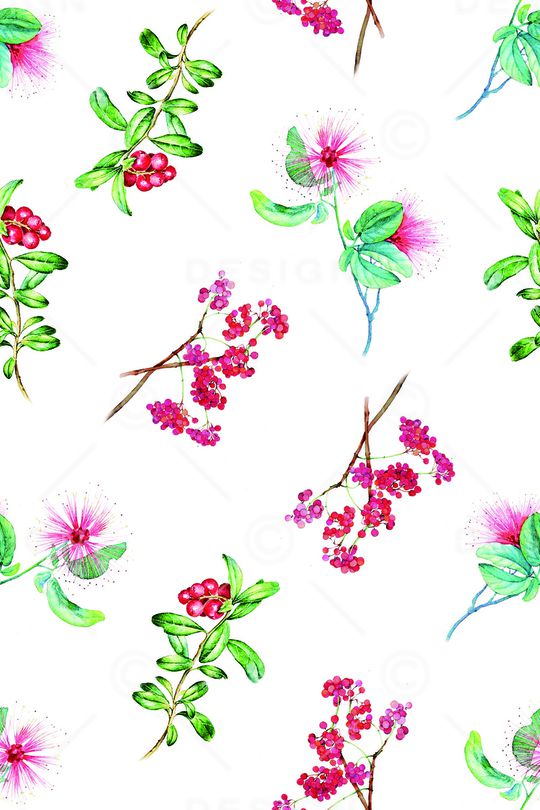 手绘花卉印花华亿平台图片