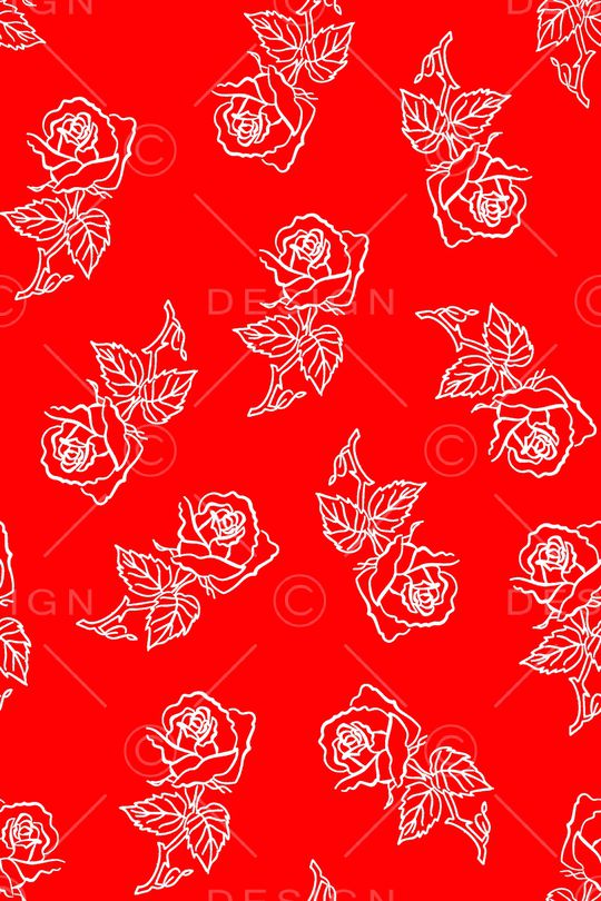 玫瑰花印花华亿平台图片